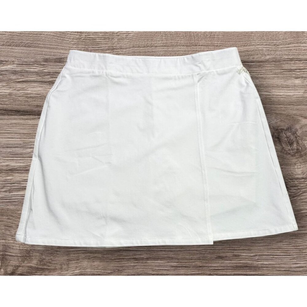 Spartina 449 Liza Bi-Stretch Skort White Pearl XL NWT Faux Wrap Front